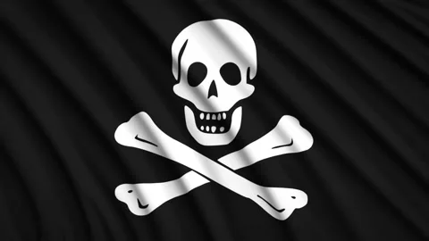 Skull and Crossbones Stock Footage 155548807