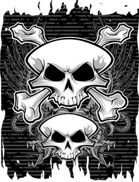 Skull and crossbones Stock Illustration