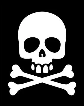 Skull and crossbones 스톡 일러스트