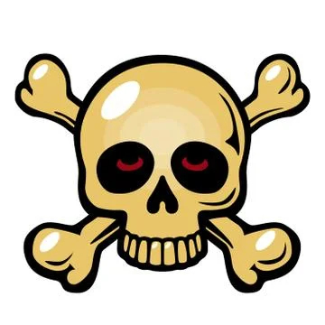 Skull and crossbones 스톡 일러스트