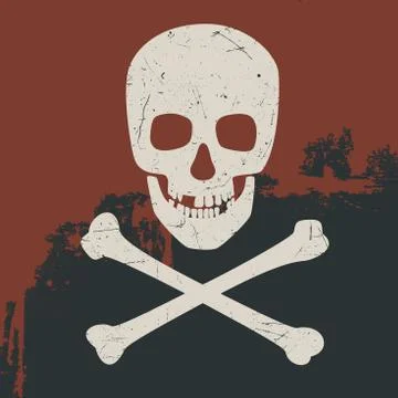 Skull and crossbones Stock Illustration