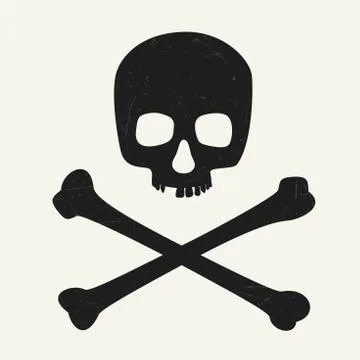 Skull and crossbones Illustrazione stock