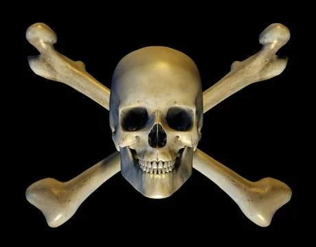 Skull and Crossbones Stock Illustration