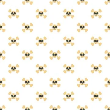 Skull and crossbones pattern for halloween danger warning イラスト素材