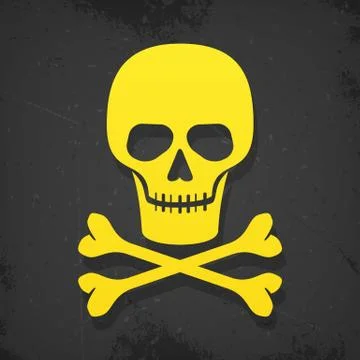 Skull and crossbones poster Stockillustratie