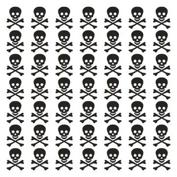 Skull and crossbones vector background Stock Illustration