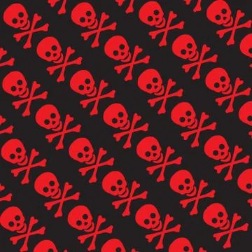 Skull and crossbones vector background Illustrazione stock
