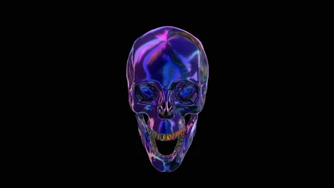 Skull Animation Vídeos de archivo 126785095