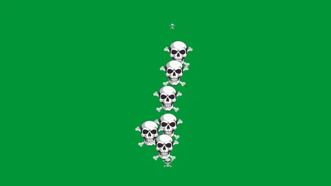 Skull animation Stock Footage 288463808