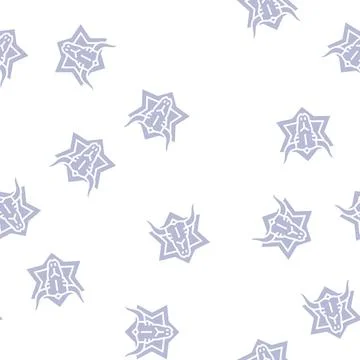 Skull astrological glyph seamless pattern Stock Illustration