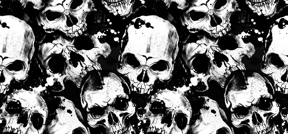 Skull background. Stock Illustration