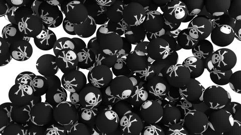 Skull Ball 3d Render Background Illustrazione stock