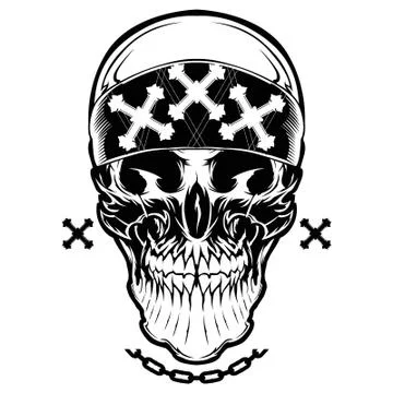 Skull Bandana Stock Illustration