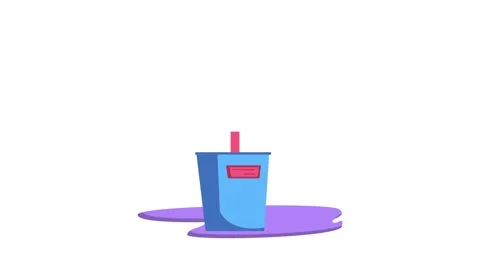 A skull with a beverage in a cup, combining elements of macabre and whimsy .. Stock Footage 332350034