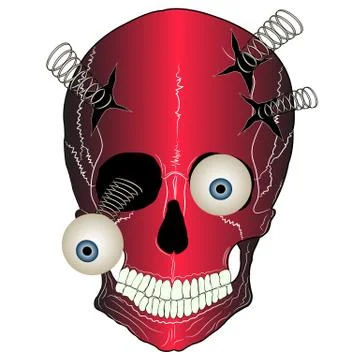 Skull the biorobot vector illustration Stock Illustration