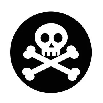 Skull bone icon Stock Illustration