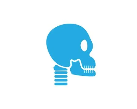 Skull bone logo vector illustration Stock Illustration