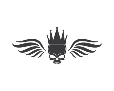 Skull bone logo vector illustration Stock Illustration