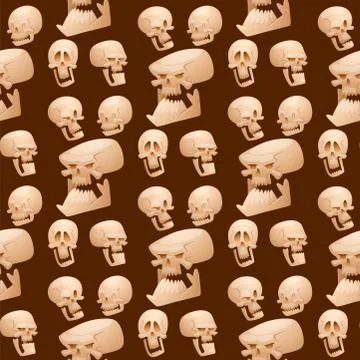 Skull bones human face halloween horror crossbones fear scary vector Stock Illustration