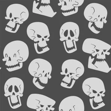 Skull bones human face halloween horror crossbones fear scary vector Stock Illustration