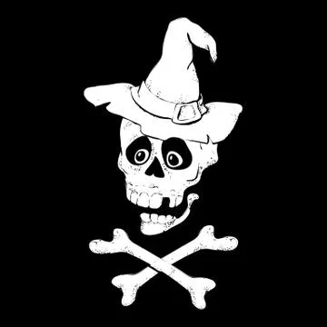 Skull with bones sign. Vector illustration. Stock Illustration