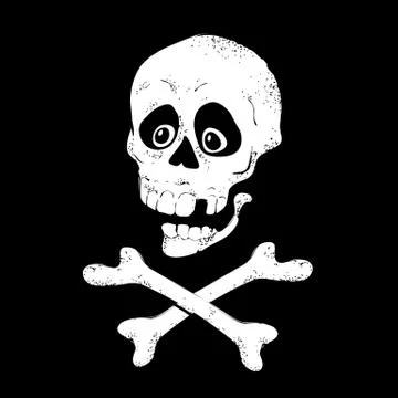 Skull with bones sign. Vector illustration. Illustrazione stock