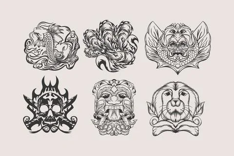 Skull bundle Stock Illustration