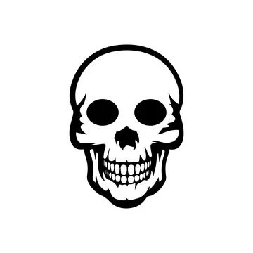 Skull can be used for logo, icon tattoo Stock Illustration