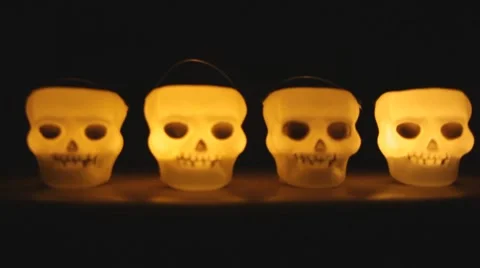 Skull candle light Stockbeeldmateriaal 904912