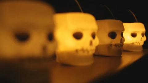 Skull candle light Stockbeeldmateriaal 904941