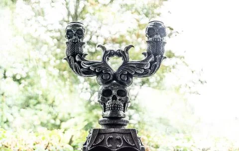 Skull Candle set Stock Photos
