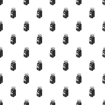 Skull candy dispenser vending machine seamless pattern 스톡 일러스트