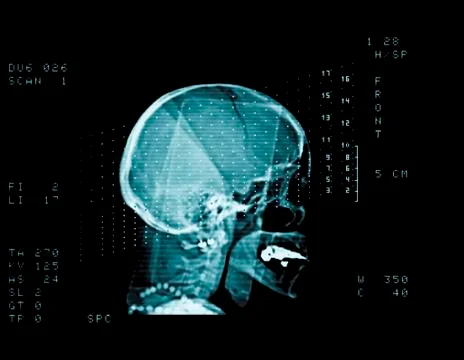 Skull cat scan Stock Photos