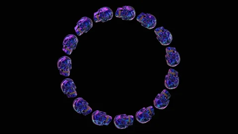 Skull Circle Vídeos de archivo 126785114