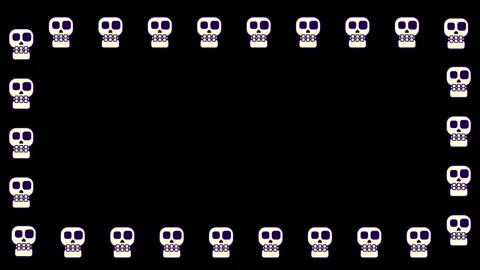 Skull Clone Grid Stock Footage 335630804