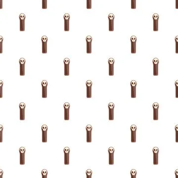 Skull coffin seamless pattern for halloween designs Stock Illustration