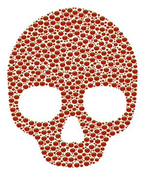 Skull Collage of Tomato Stock Illustration