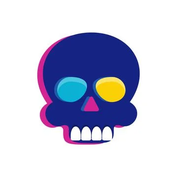 Skull colorful Stock Illustration