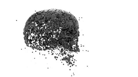 Skull come out of the mud. Stock Footage 24833706