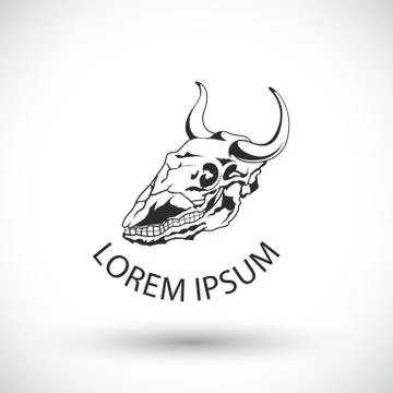 Skull cow Vector Stock Illustration