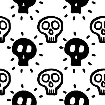 Skull with cross-bones Illustrazione stock