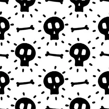 Skull with cross-bones Stock Illustration