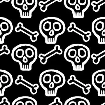 Skull with cross-bones Stock Illustration