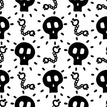 Skull with cross-bones Stock Illustration