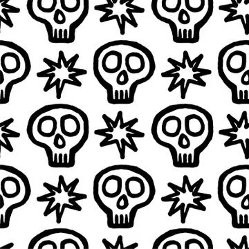 Skull with cross-bones Stock Illustration