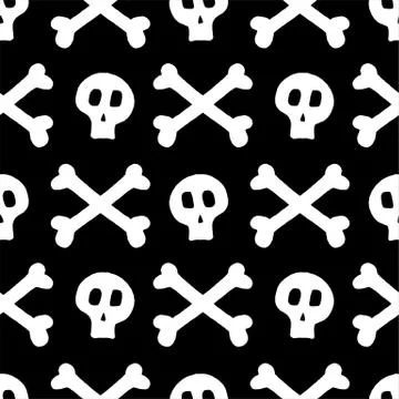 Skull with cross-bones Stock Illustration
