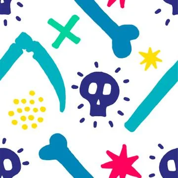 Skull with cross-bones Stock Illustration