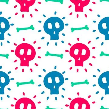 Skull with cross-bones Stock Illustration