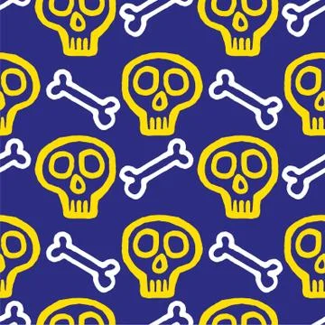 Skull with cross-bones Stock Illustration