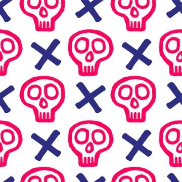 Skull with cross-bones Stock Illustration
